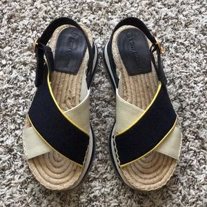 Tory Burch platform sling back espadrilles